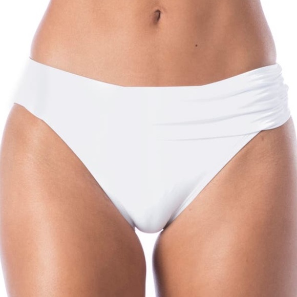 La Blanca Island Goddess Shirred Band Hipster Bottom Bikini Size 4 - Picture 3 of 7